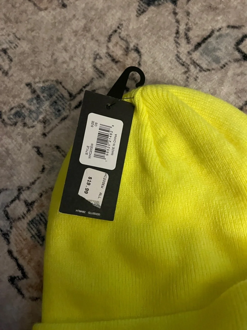 Dickies Neon Yellow Fold-Over Knit Beanie, NWT - Picture 2 of 2